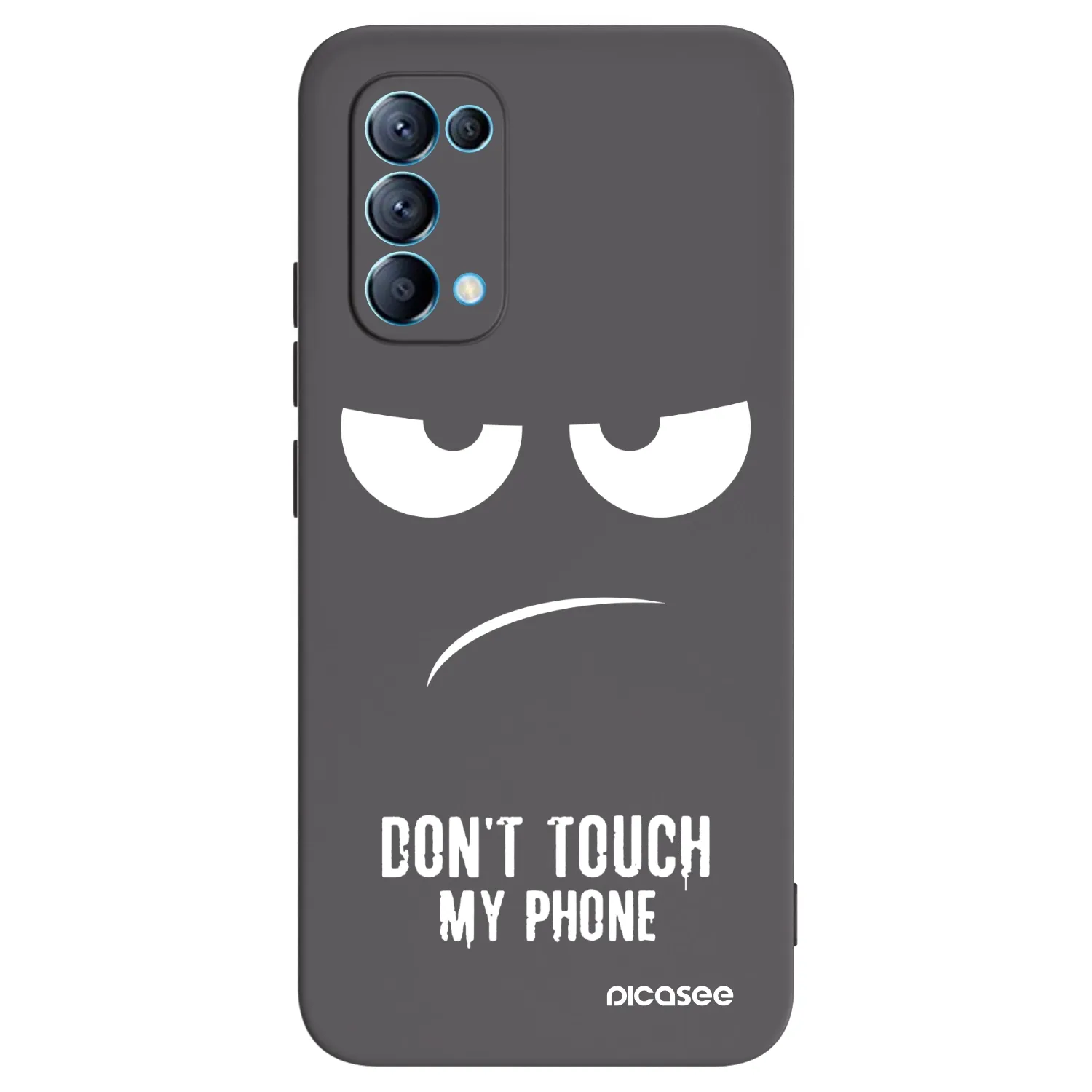 Picasee fekete szilikon tok az alábbi mobiltelefonokra OPPO Reno 5 5G - Don't Touch My Phone
