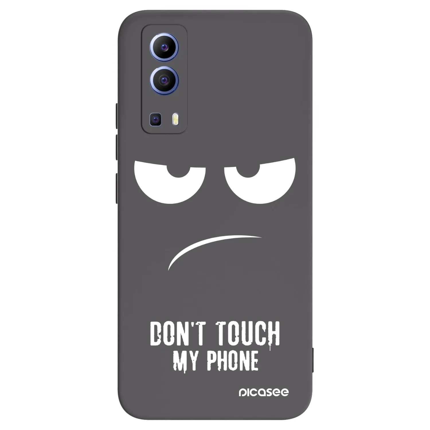 Picasee fekete szilikon tok az alábbi mobiltelefonokra Vivo Y52 5G - Don't Touch My Phone
