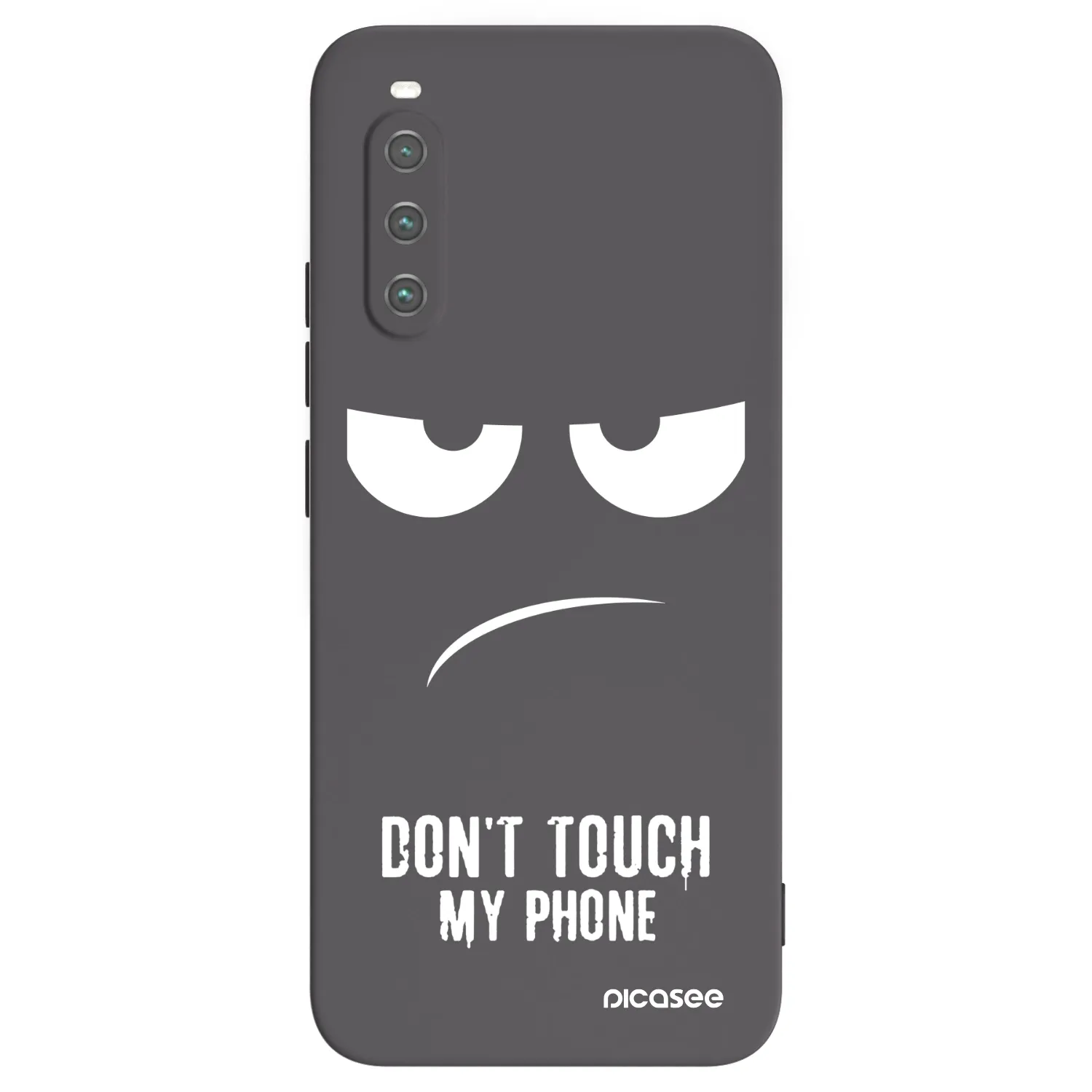 Picasee fekete szilikon tok az alábbi mobiltelefonokra Sony Xperia 10 IV 5G - Don't Touch My Phone