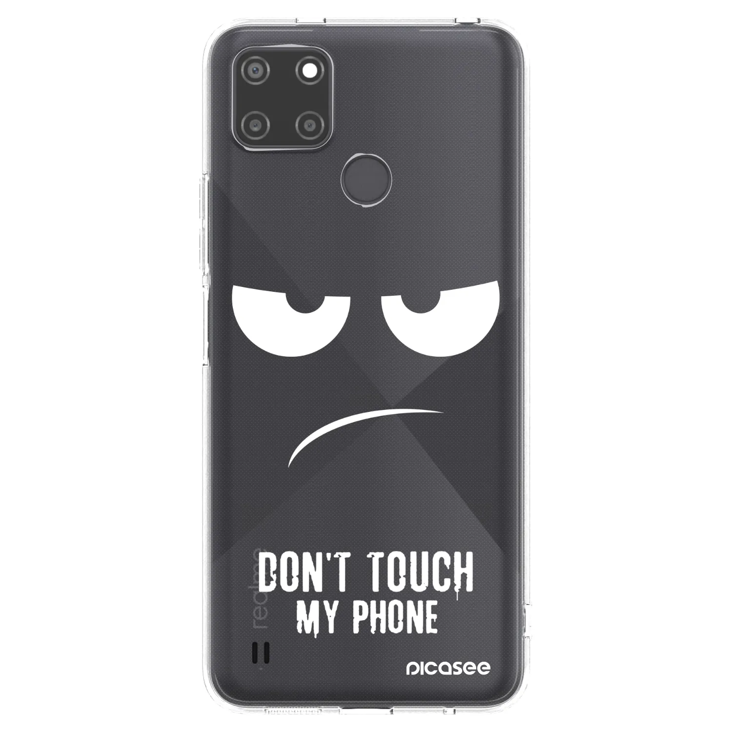 Picasee átlátszó szilikon tok az alábbi mobiltelefonokra Realme C21Y - Don't Touch My Phone