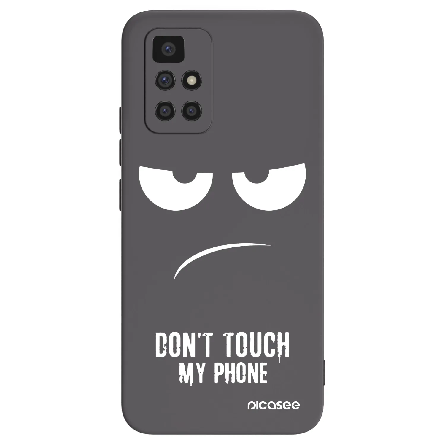 Picasee fekete szilikon tok az alábbi mobiltelefonokra Xiaomi Redmi 10 (2022) - Don't Touch My Phone