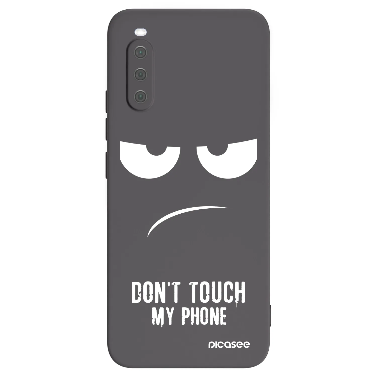 Picasee fekete szilikon tok az alábbi mobiltelefonokra Sony Xperia 10 III - Don't Touch My Phone