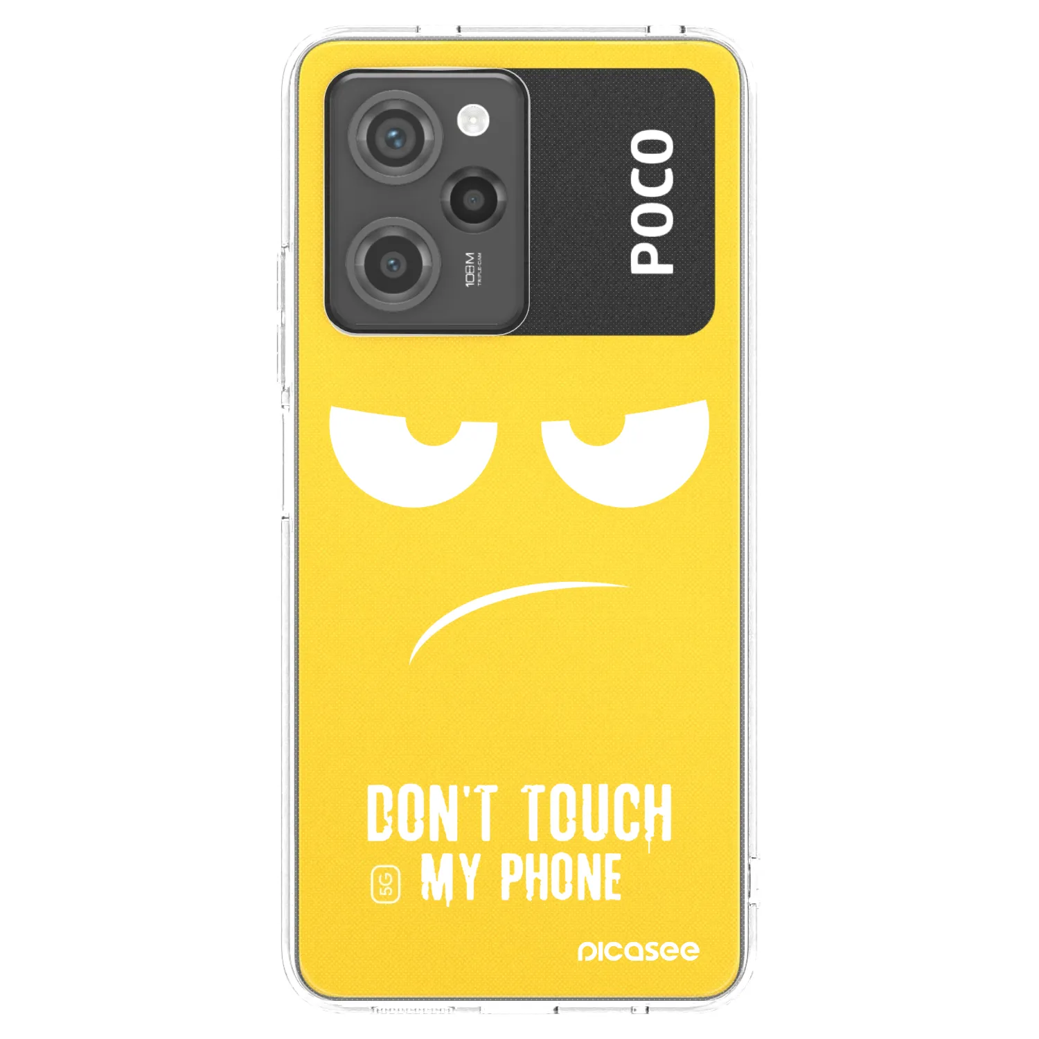 Picasee átlátszó szilikon tok az alábbi mobiltelefonokra Xiaomi Poco X5 Pro - Don't Touch My Phone
