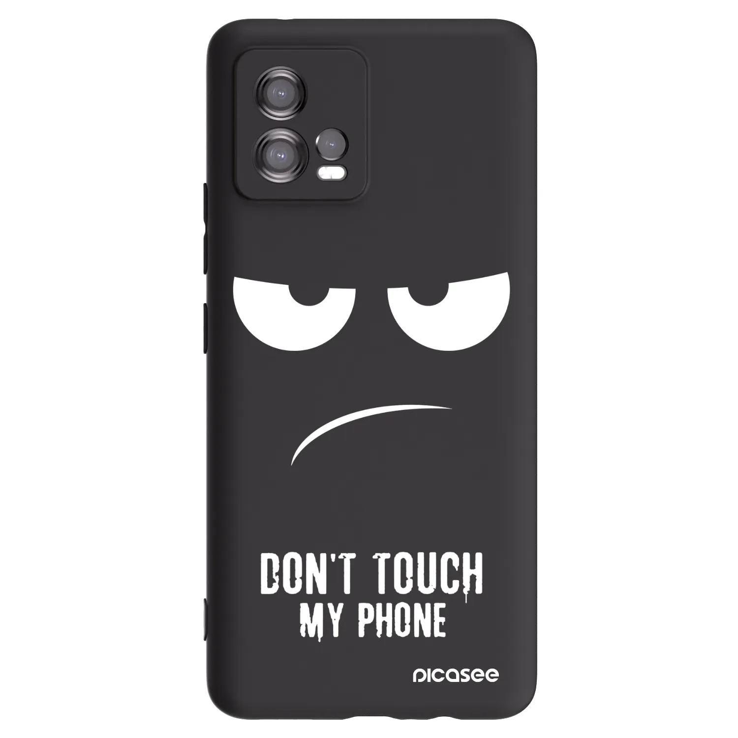 Picasee fekete szilikon tok az alábbi mobiltelefonokra Motorola Moto G72 - Don't Touch My Phone