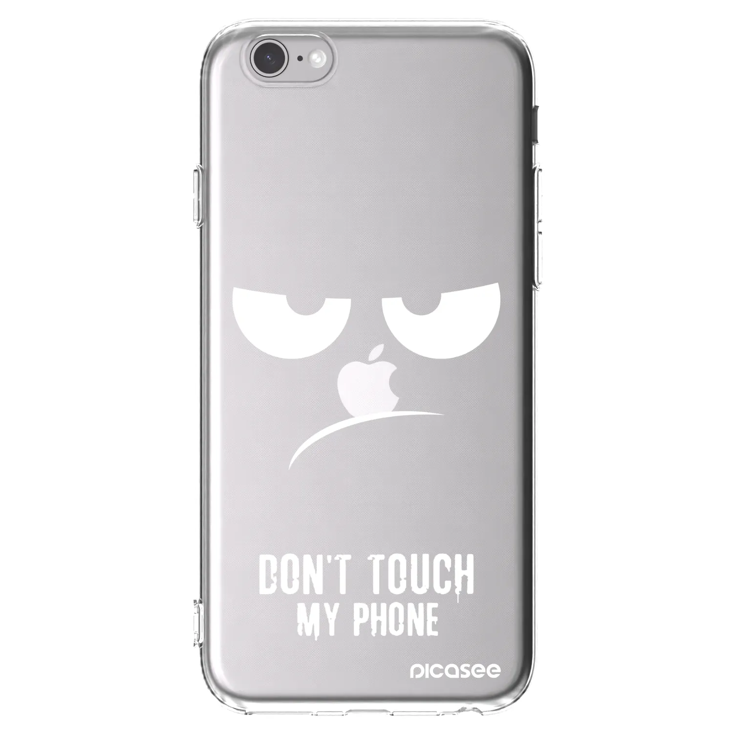 Picasee átlátszó szilikon tok az alábbi mobiltelefonokra Apple iPhone 6/6S - Don't Touch My Phone