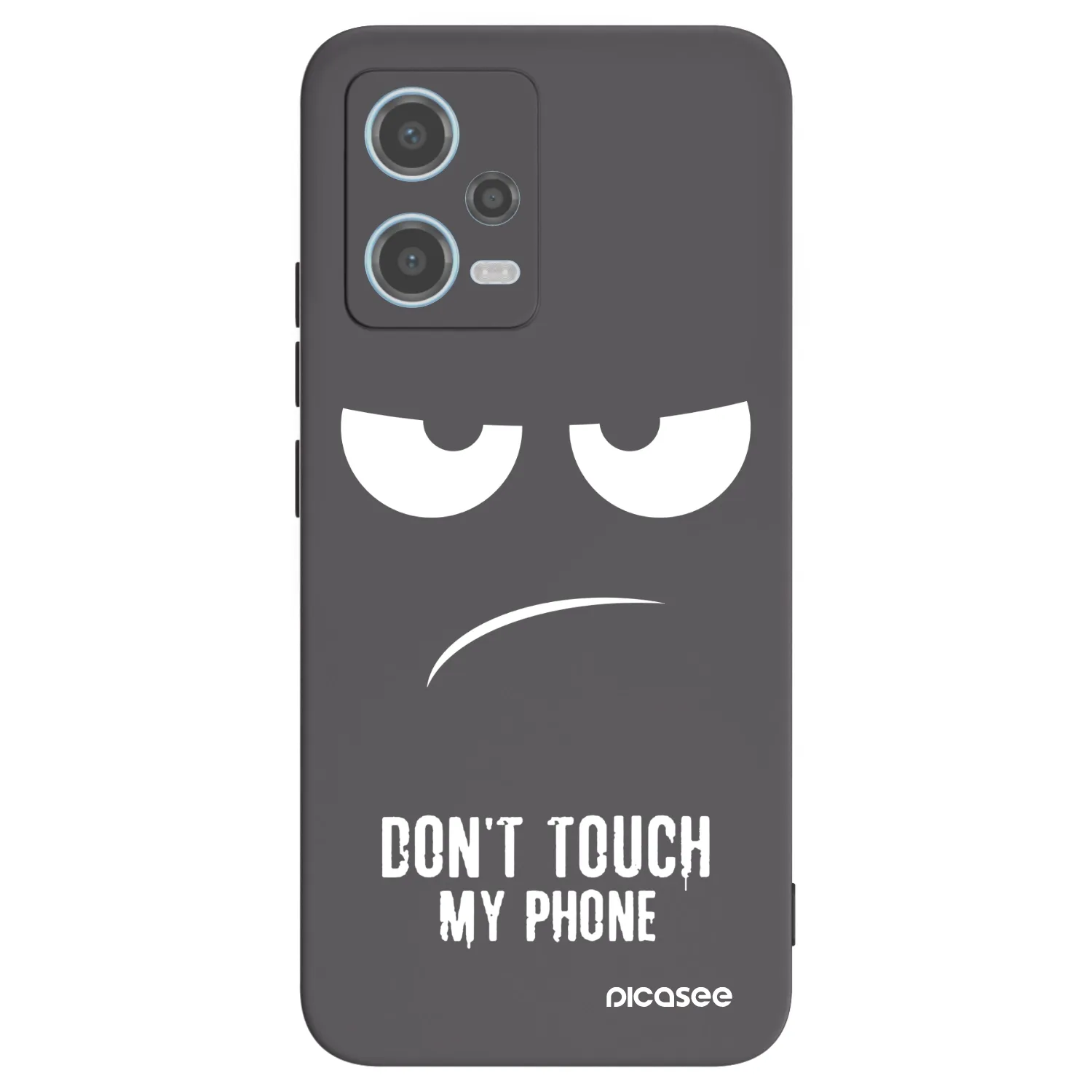 Picasee fekete szilikon tok az alábbi mobiltelefonokra Xiaomi Redmi Note 12 5G - Don't Touch My Phone