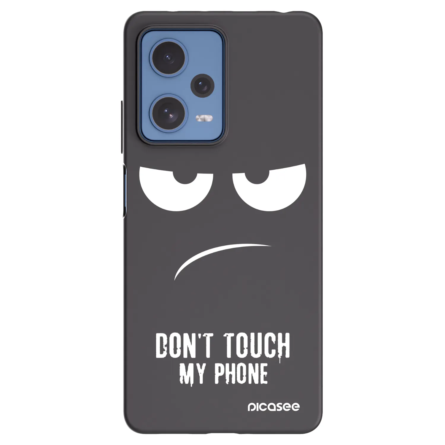 Picasee fekete szilikon tok az alábbi mobiltelefonokra Xiaomi Redmi Note 12 Pro 5G - Don't Touch My Phone