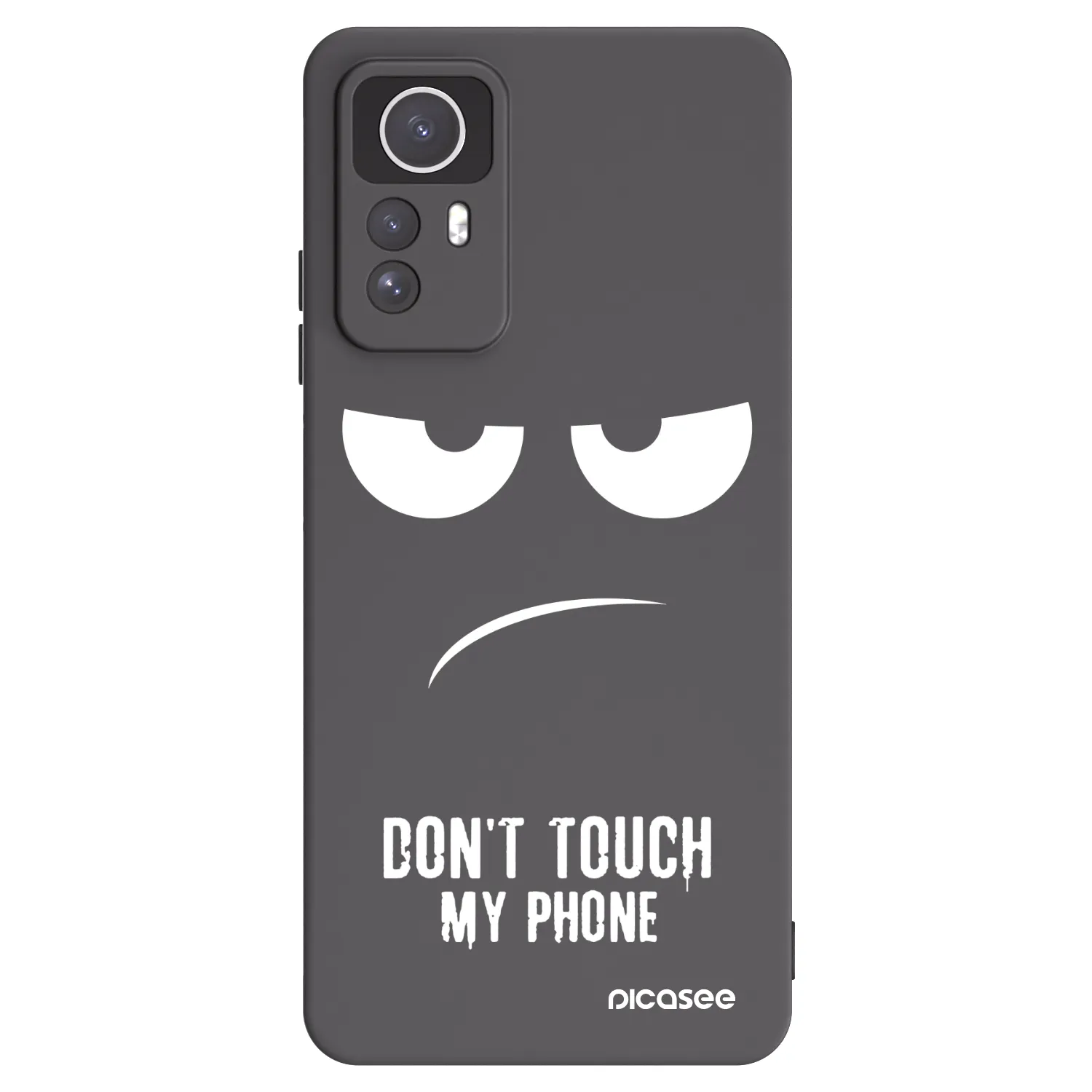 Picasee fekete szilikon tok az alábbi mobiltelefonokra Xiaomi Redmi Note 12S - Don't Touch My Phone