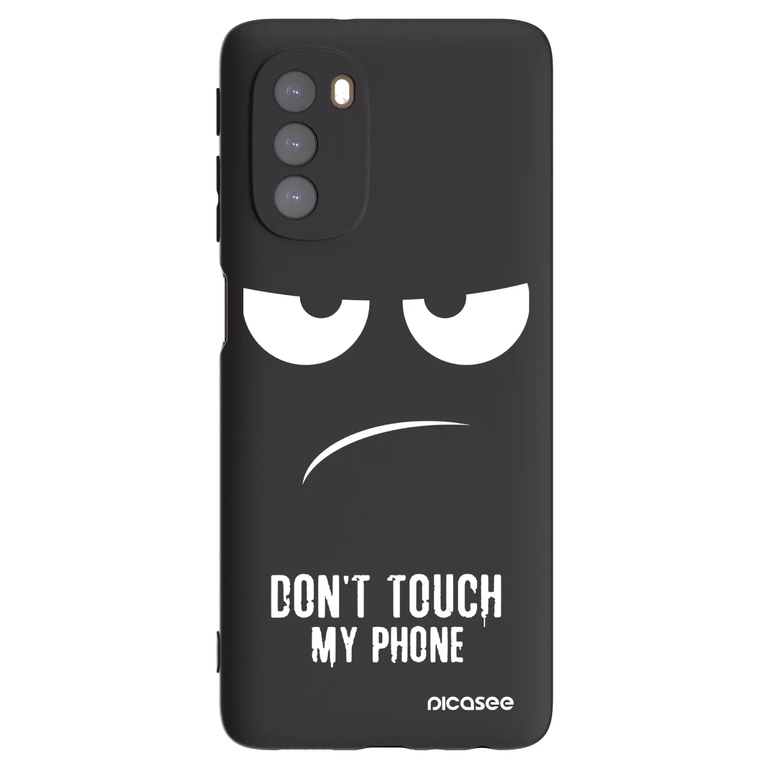 Picasee fekete szilikon tok az alábbi mobiltelefonokra Motorola Moto G51 - Don't Touch My Phone