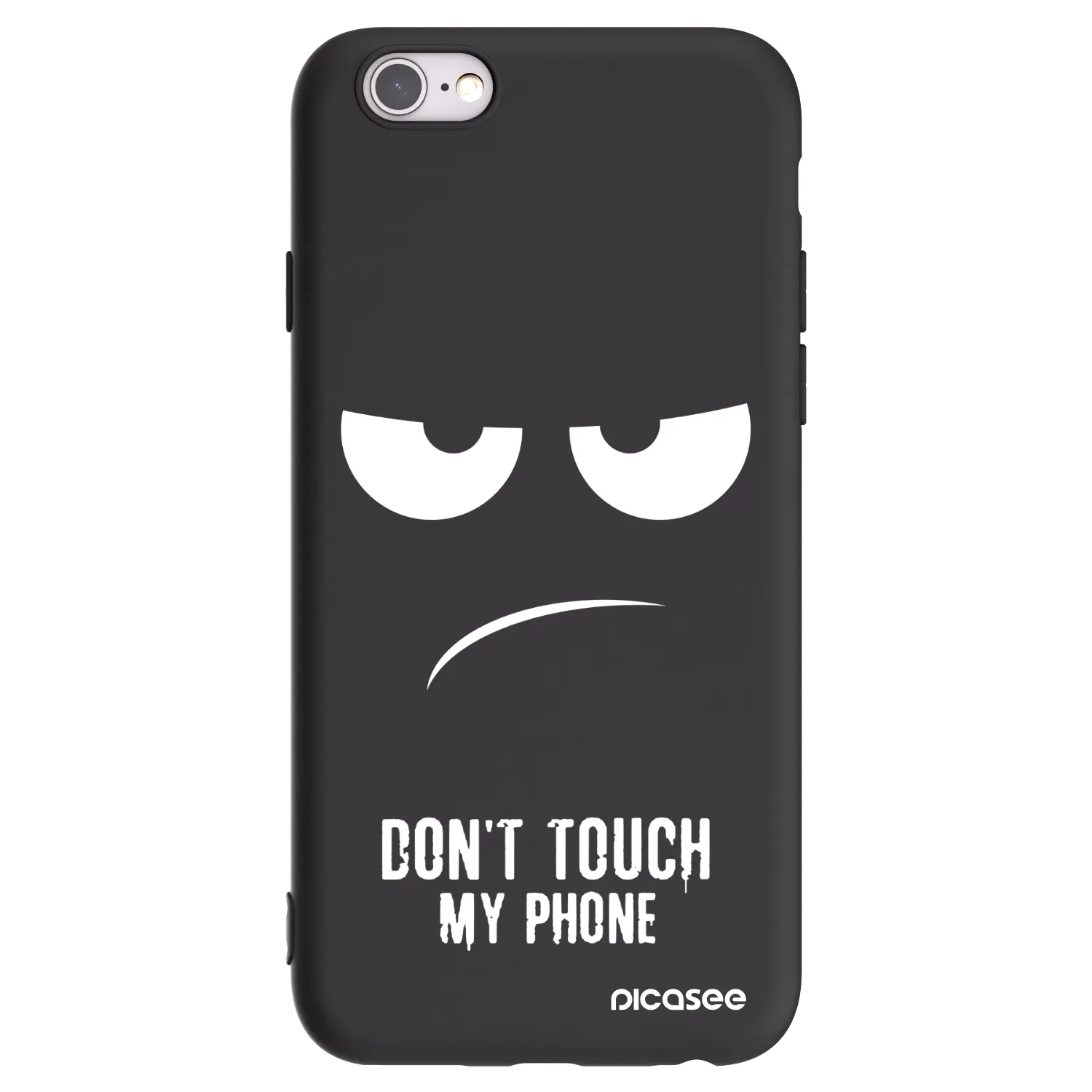 Picasee fekete szilikon tok az alábbi mobiltelefonokra Apple iPhone 6/6S - Don't Touch My Phone