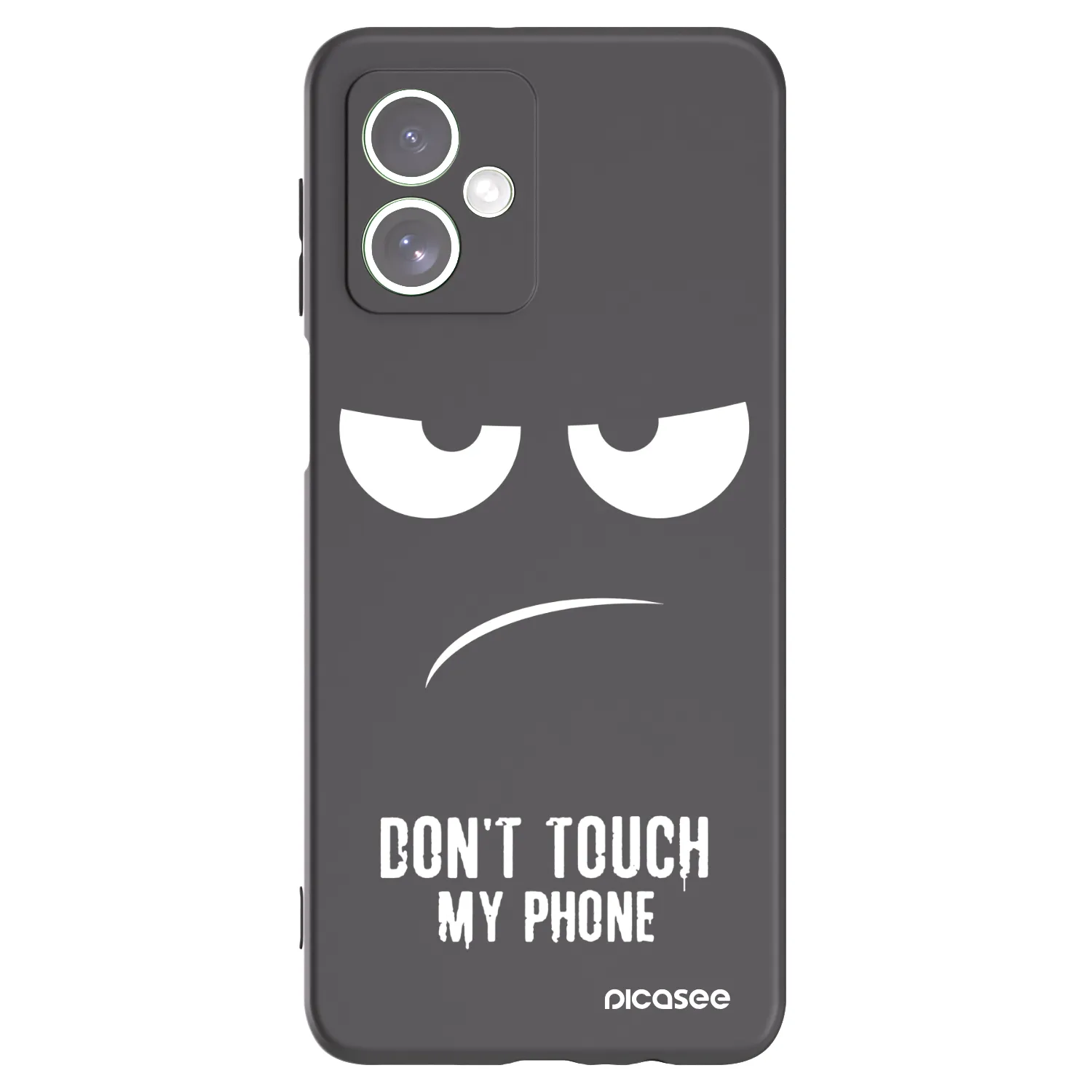 Picasee fekete szilikon tok az alábbi mobiltelefonokra Motorola Moto G54 5G - Don't Touch My Phone