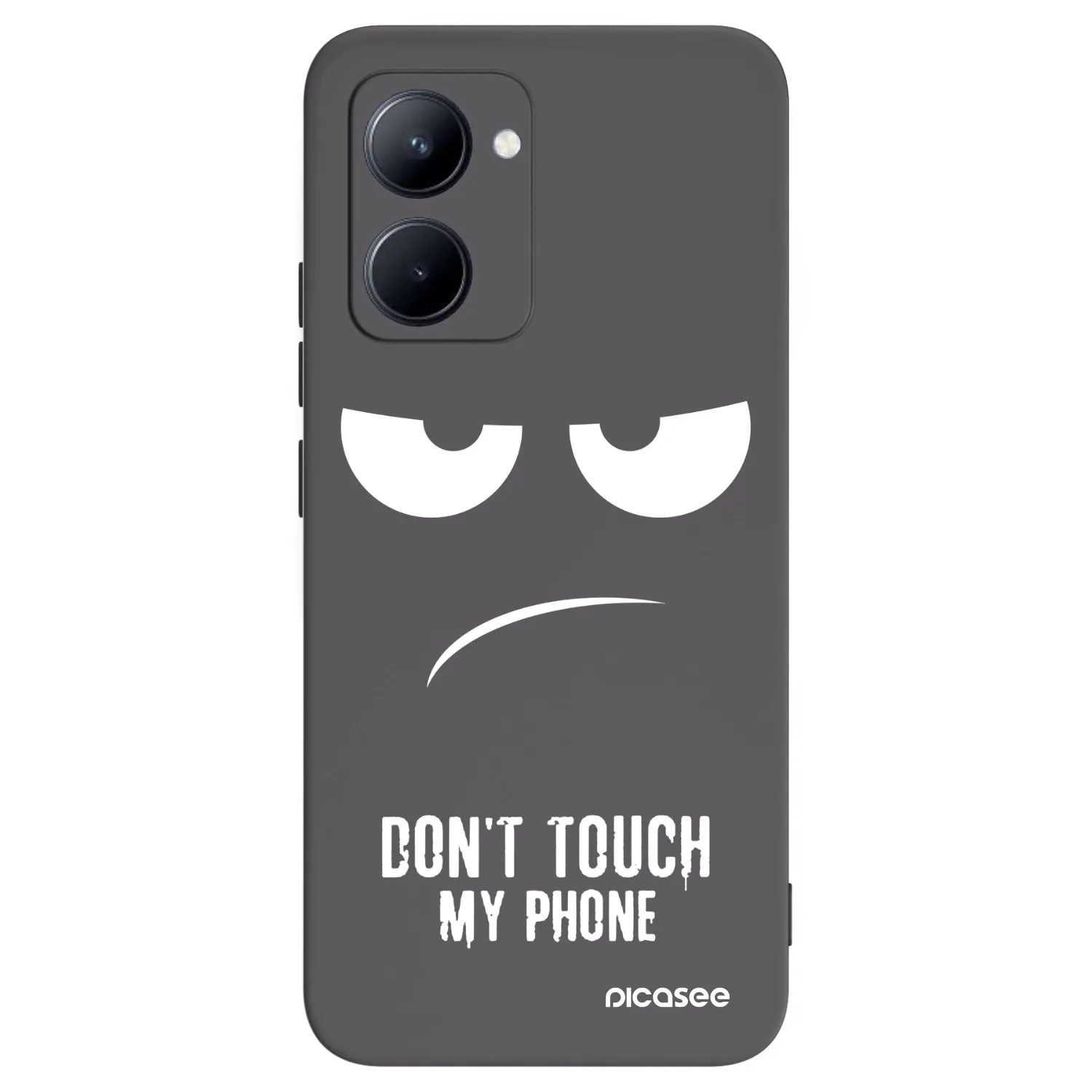 Picasee fekete szilikon tok az alábbi mobiltelefonokra Realme C33 (2023) - Don't Touch My Phone