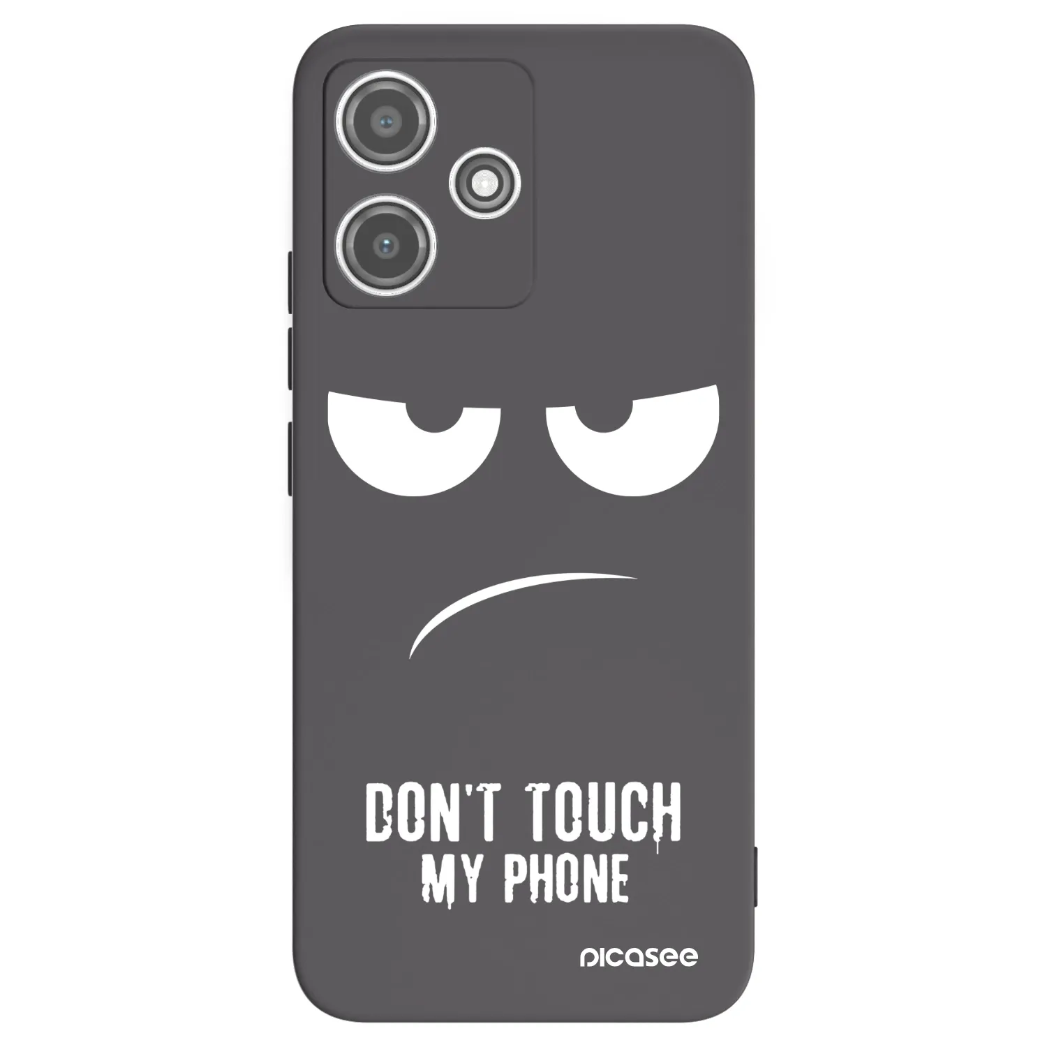 Picasee fekete szilikon tok az alábbi mobiltelefonokra Xiaomi Redmi 12 5G - Don't Touch My Phone