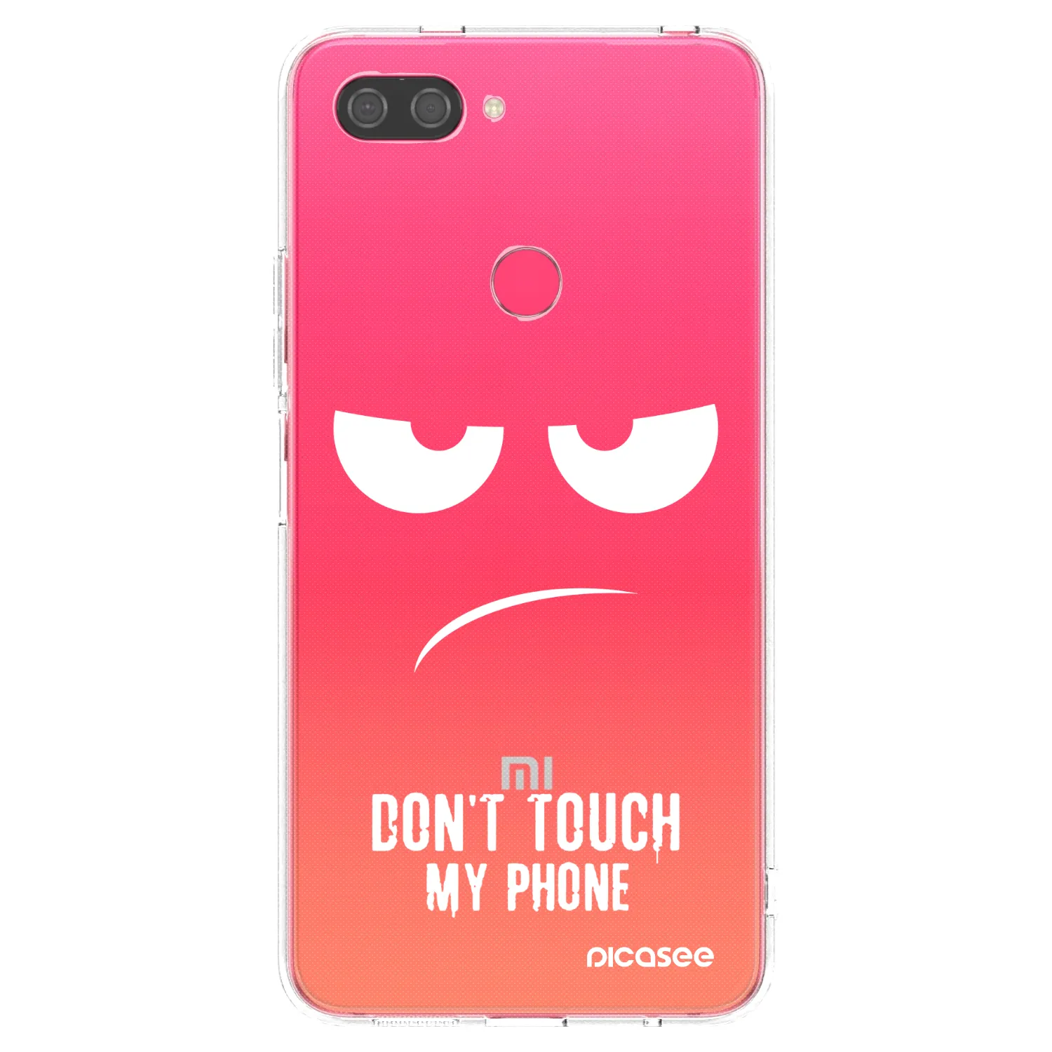 Picasee átlátszó szilikon tok az alábbi mobiltelefonokra Xiaomi Mi 8 Lite - Don't Touch My Phone