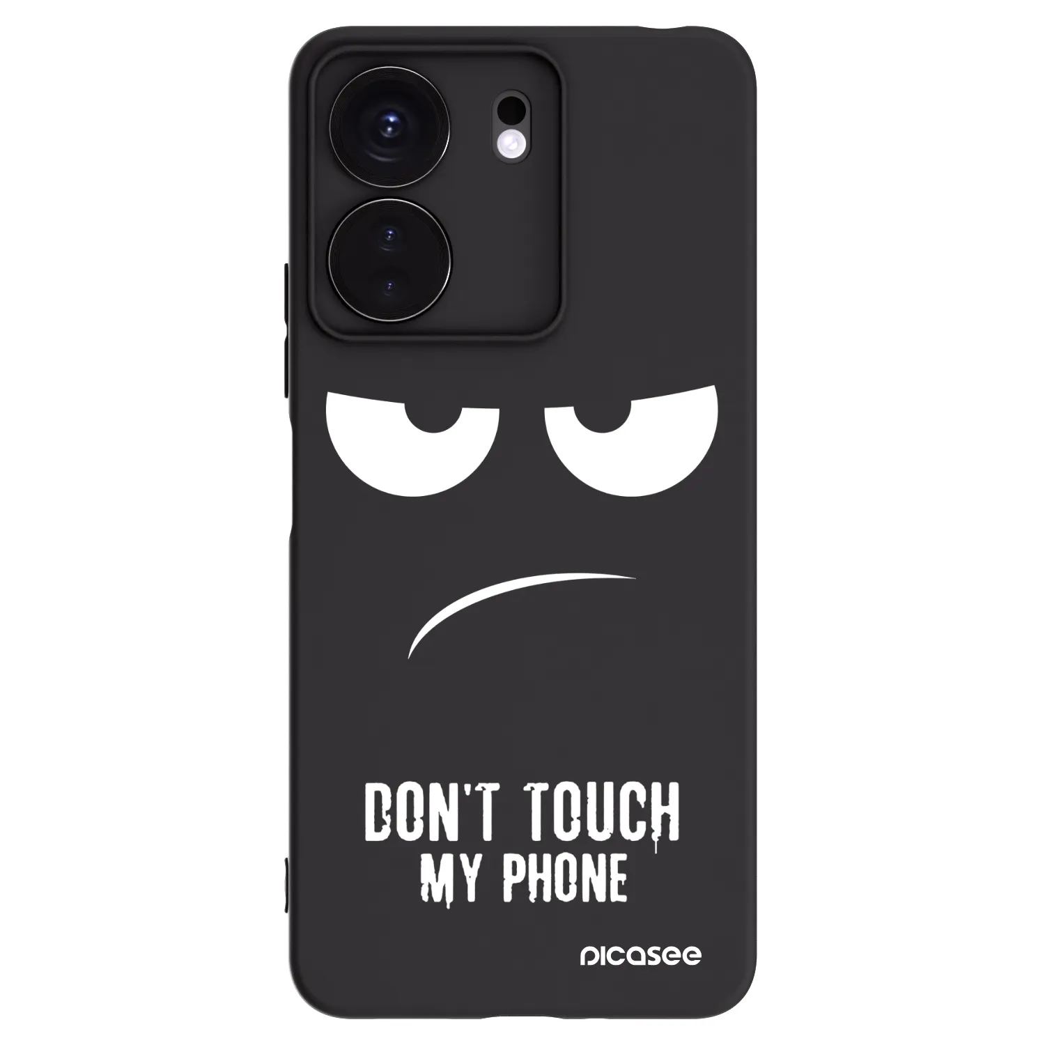 Picasee fekete szilikon tok az alábbi mobiltelefonokra Xiaomi Redmi 13C 4G - Don't Touch My Phone