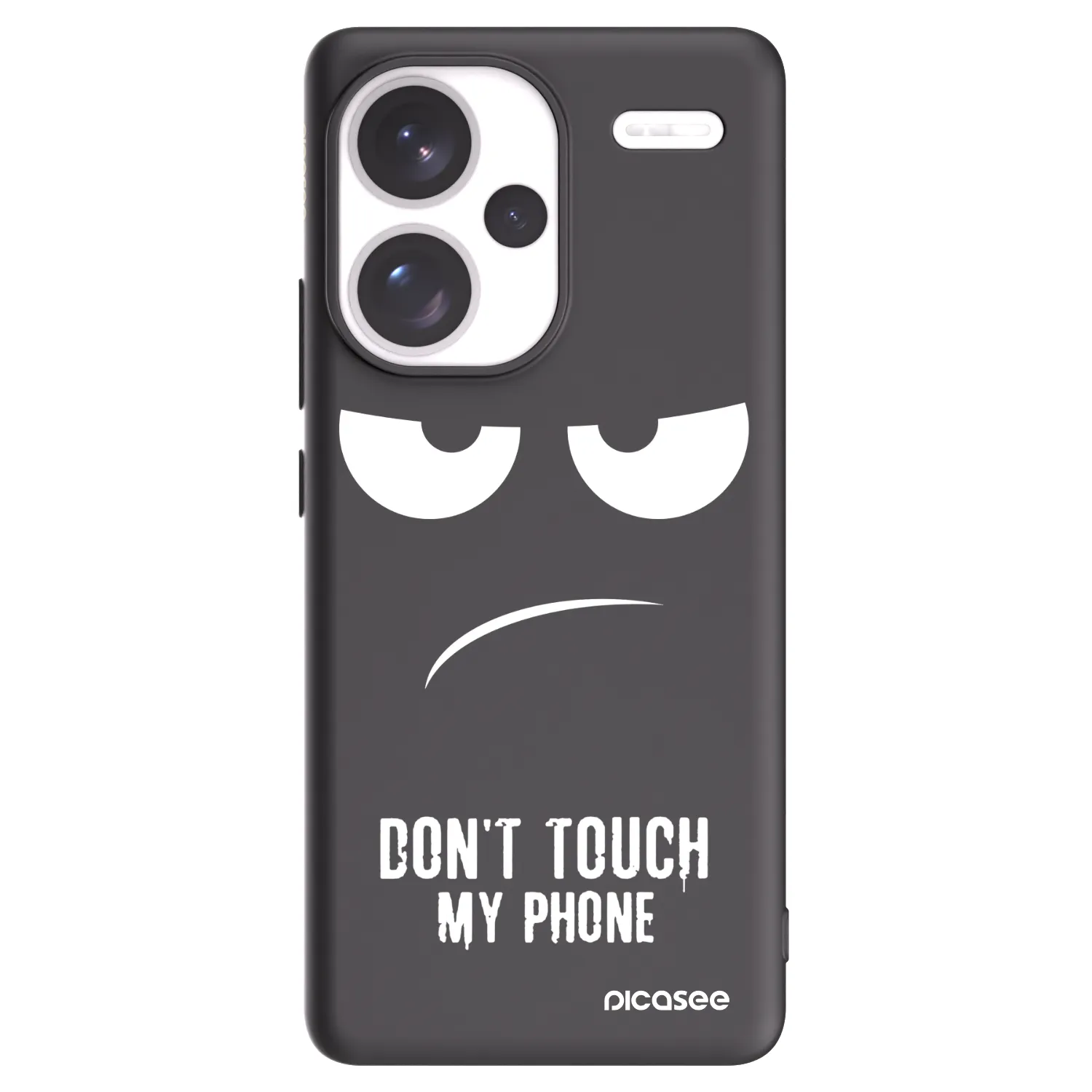 Picasee fekete szilikon tok az alábbi mobiltelefonokra Xiaomi Redmi Note 13 Pro+ 5G - Don't Touch My Phone