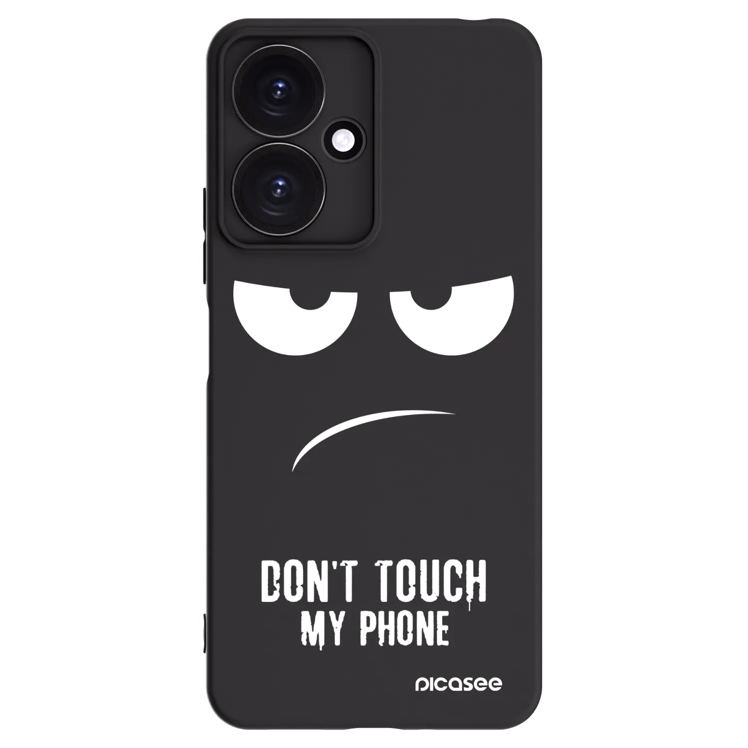 Picasee fekete szilikon tok az alábbi mobiltelefonokra Xiaomi Redmi 13C 5G - Don't Touch My Phone