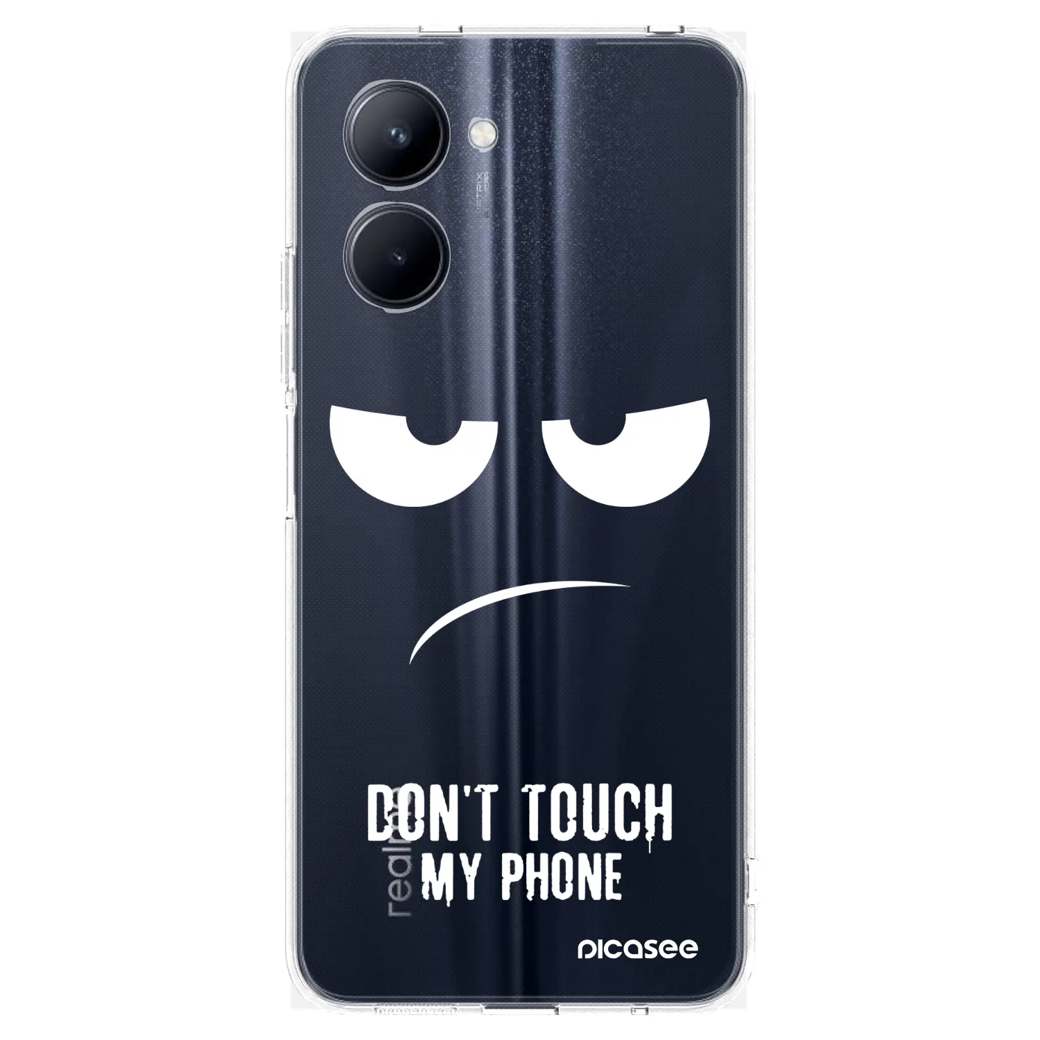 Picasee átlátszó szilikon tok az alábbi mobiltelefonokra Realme C33 (2023) - Don't Touch My Phone