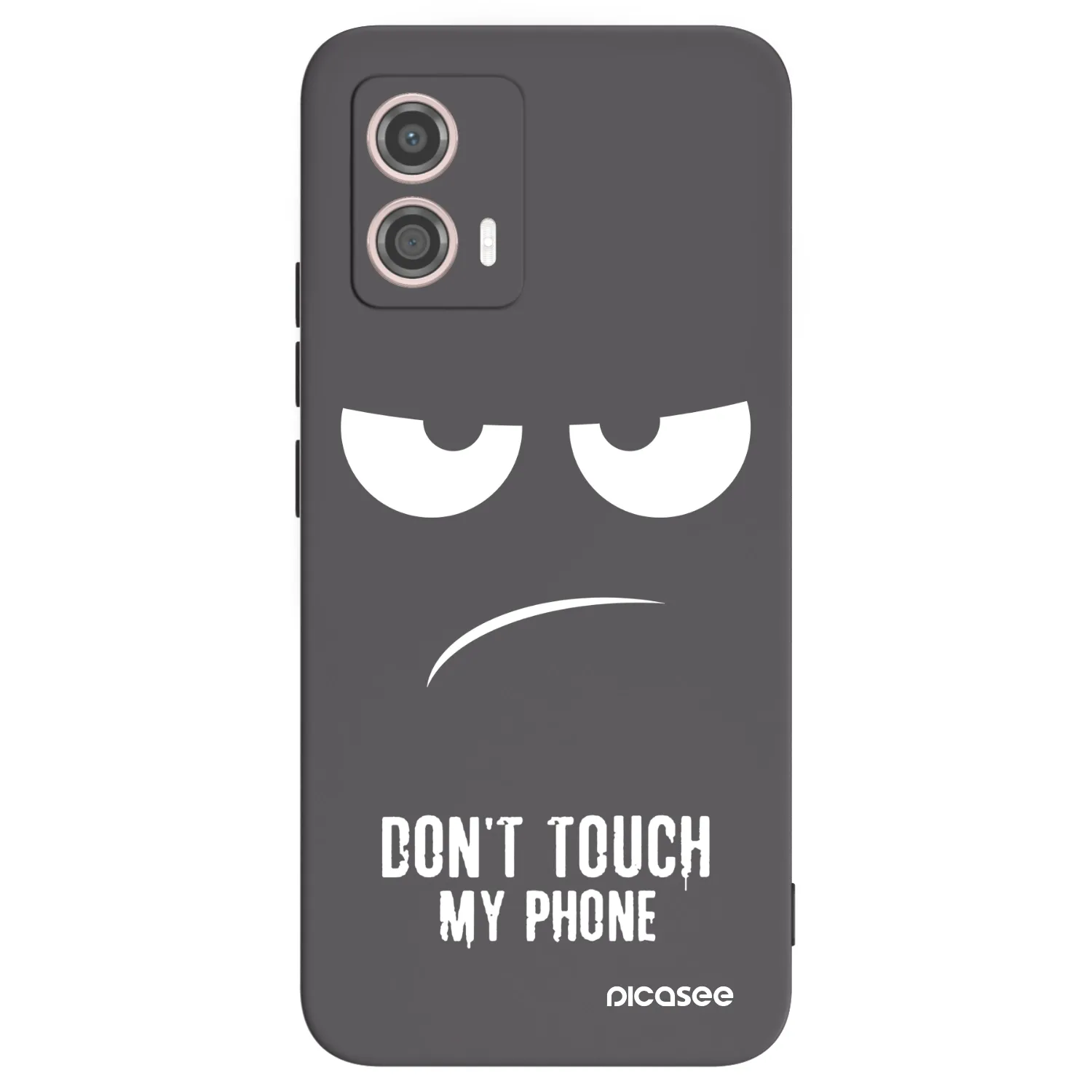 Picasee fekete szilikon tok az alábbi mobiltelefonokra Motorola Moto G53 5G - Don't Touch My Phone
