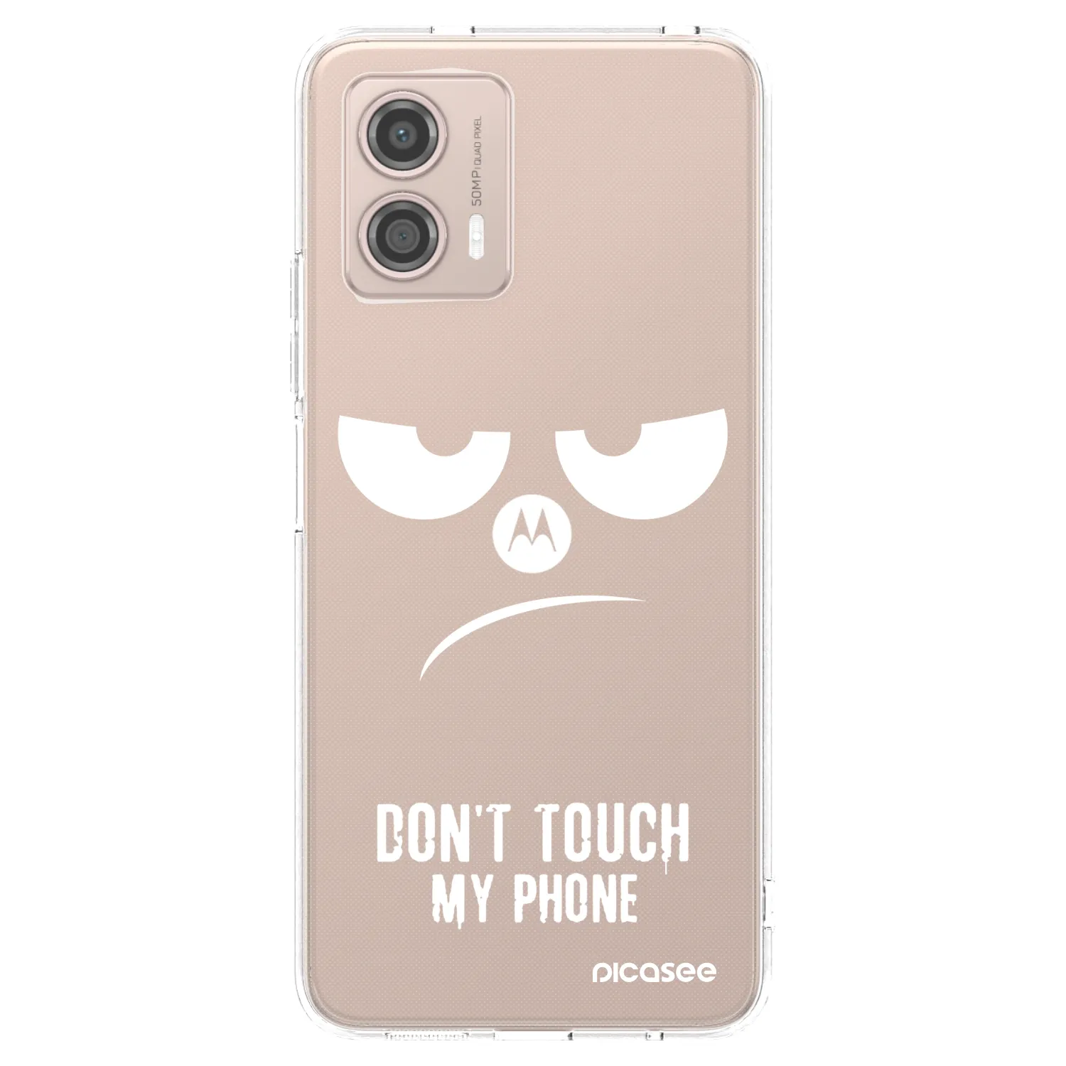 Picasee átlátszó szilikon tok az alábbi mobiltelefonokra Motorola Moto G53 5G - Don't Touch My Phone