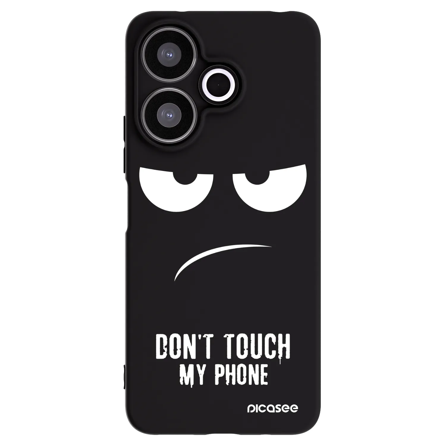 Picasee fekete szilikon tok az alábbi mobiltelefonokra Xiaomi Redmi 13 4G - Don't Touch My Phone