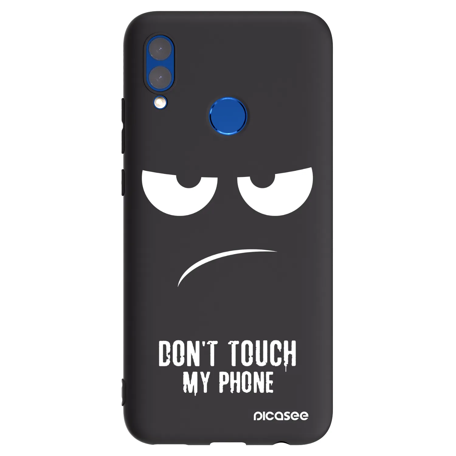Picasee fekete szilikon tok az alábbi mobiltelefonokra Honor 10 Lite - Don't Touch My Phone