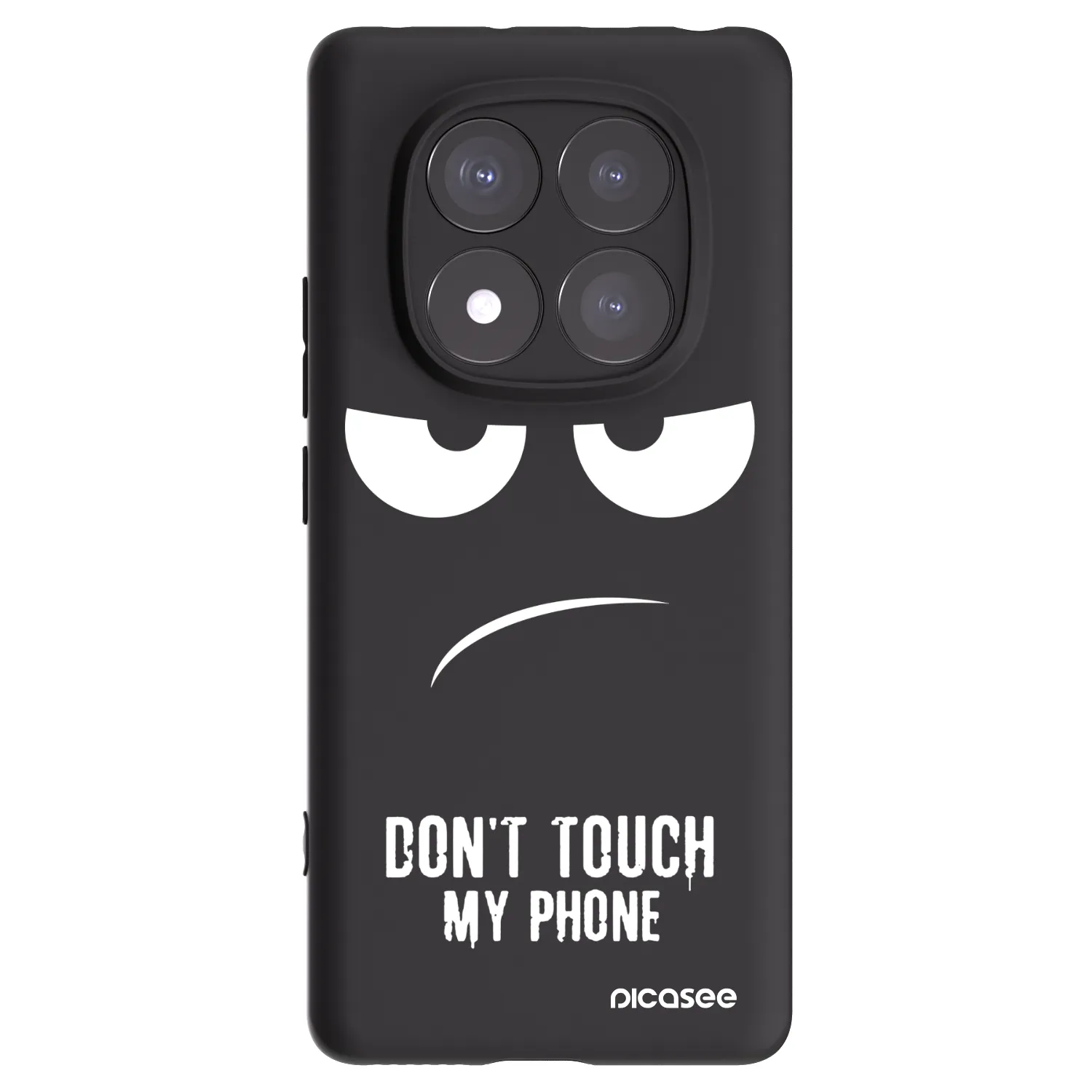 Picasee fekete szilikon tok az alábbi mobiltelefonokra Xiaomi Redmi Note 14 Pro 5G - Don't Touch My Phone