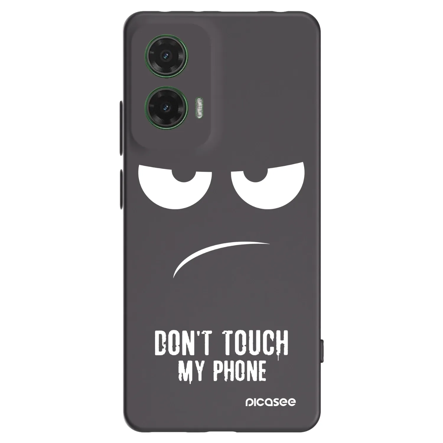 Picasee fekete szilikon tok az alábbi mobiltelefonokra Motorola Moto G35 5G - Don't Touch My Phone