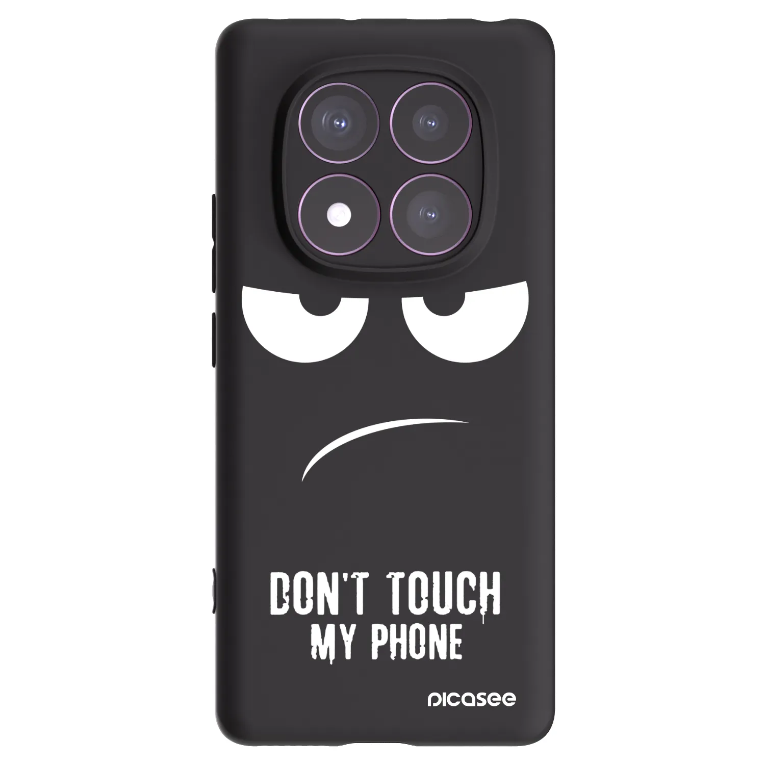 Picasee fekete szilikon tok az alábbi mobiltelefonokra Xiaomi Redmi Note 14 Pro 4G - Don't Touch My Phone