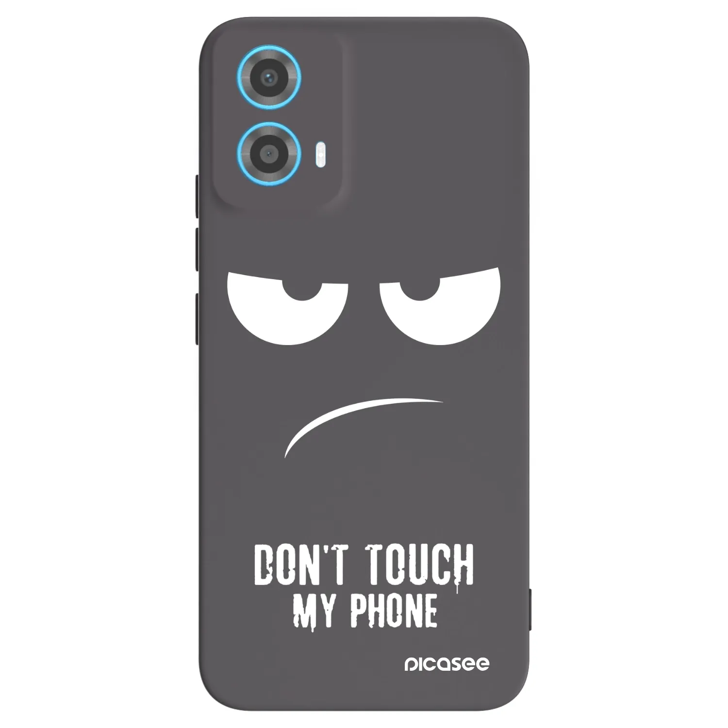 Picasee fekete szilikon tok az alábbi mobiltelefonokra Motorola Moto G34 5G - Don't Touch My Phone