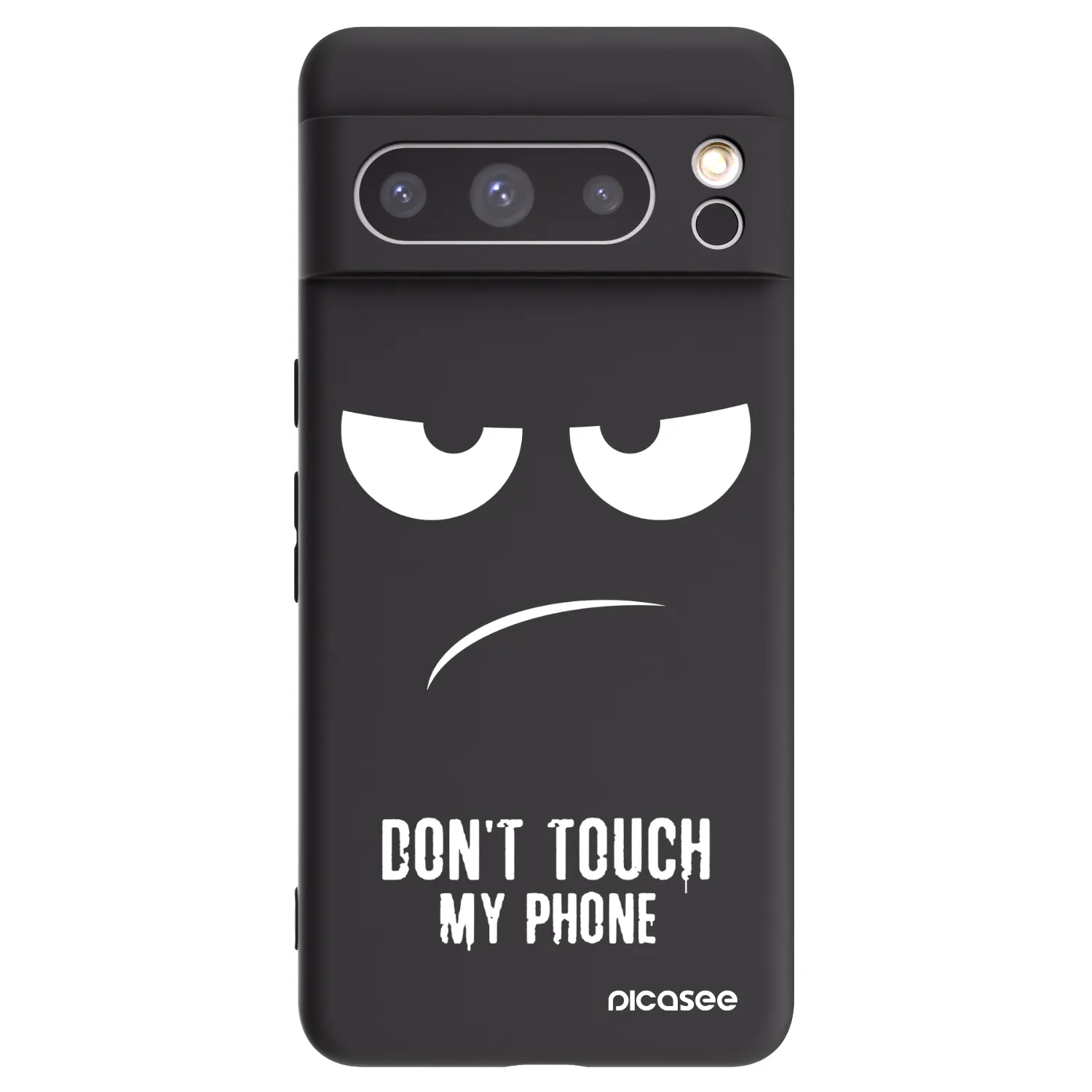Picasee fekete szilikon tok az alábbi mobiltelefonokra Google Pixel 8 Pro - Don't Touch My Phone
