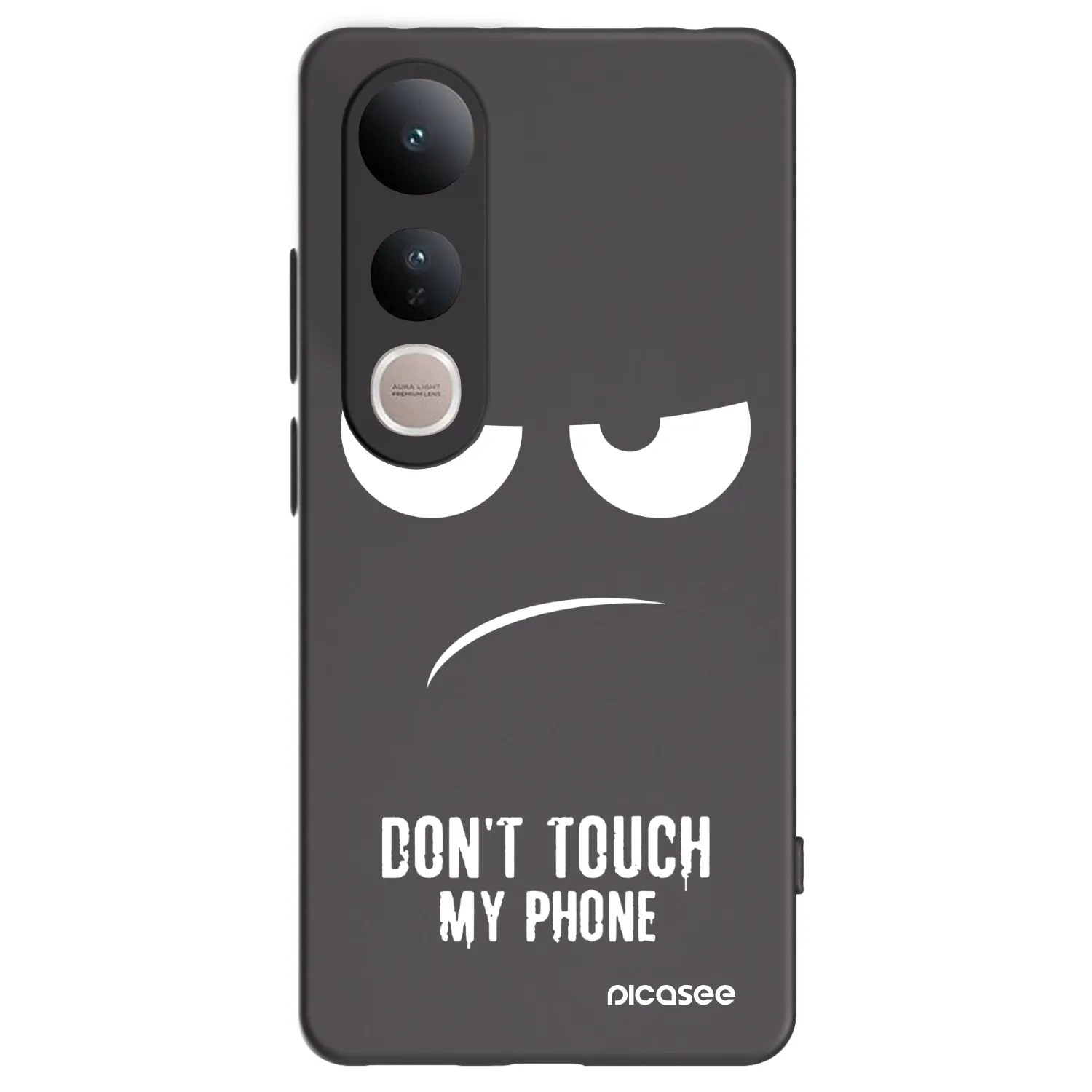 Picasee fekete szilikon tok az alábbi mobiltelefonokra Vivo V50 Lite 5G - Don't Touch My Phone