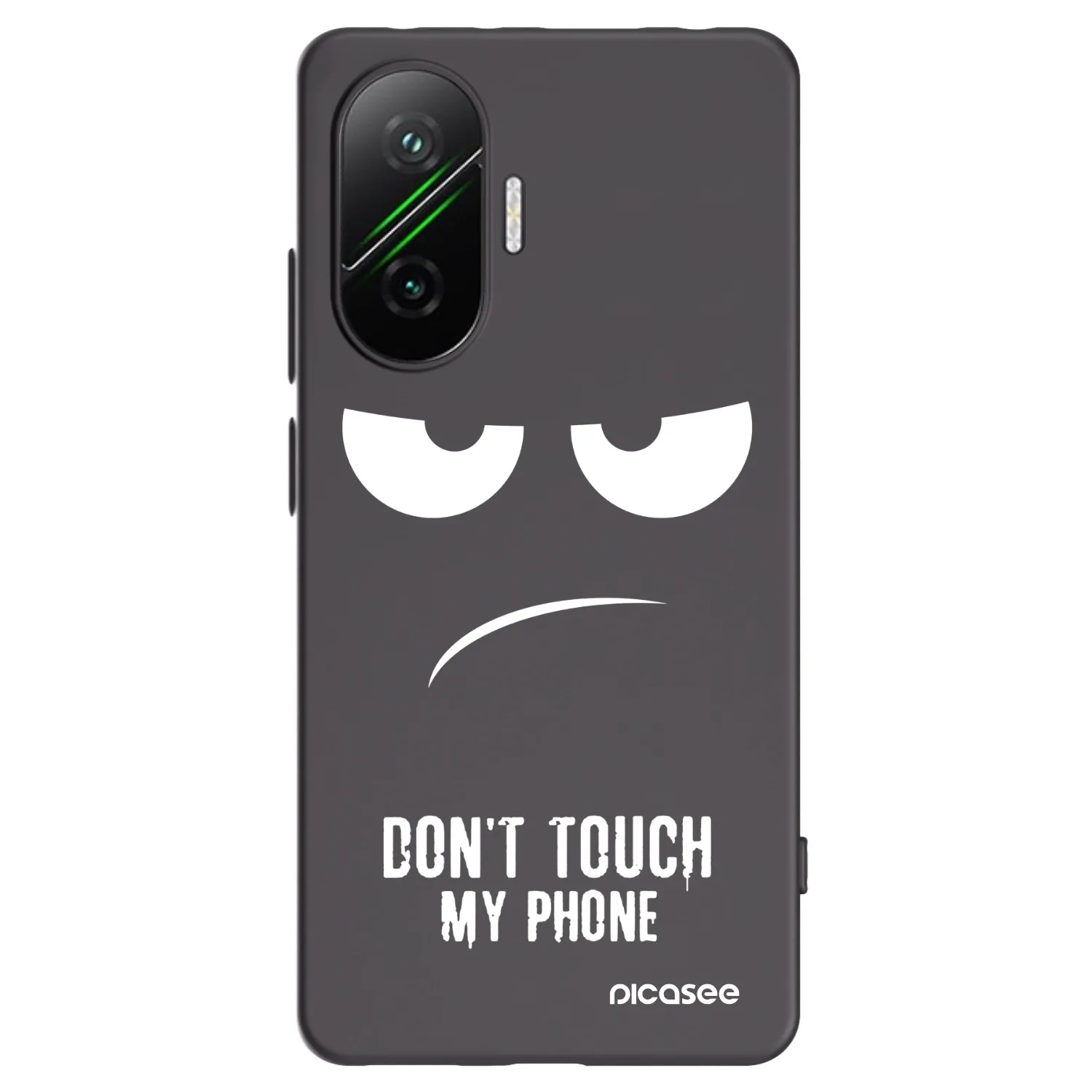 Picasee fekete szilikon tok az alábbi mobiltelefonokra Xiaomi Poco F7 5G - Don't Touch My Phone