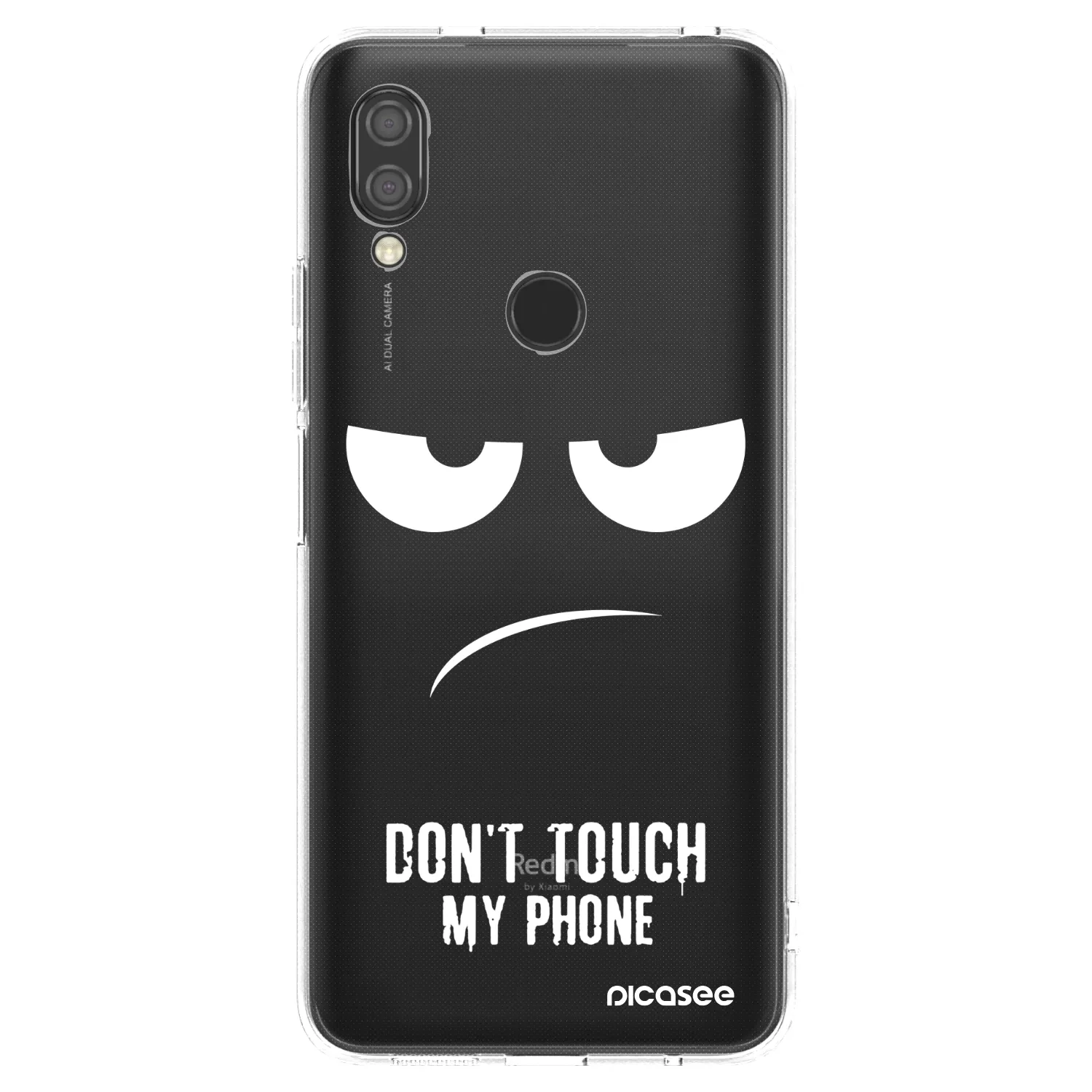 Picasee átlátszó szilikon tok az alábbi mobiltelefonokra Xiaomi Redmi 7 - Don't Touch My Phone