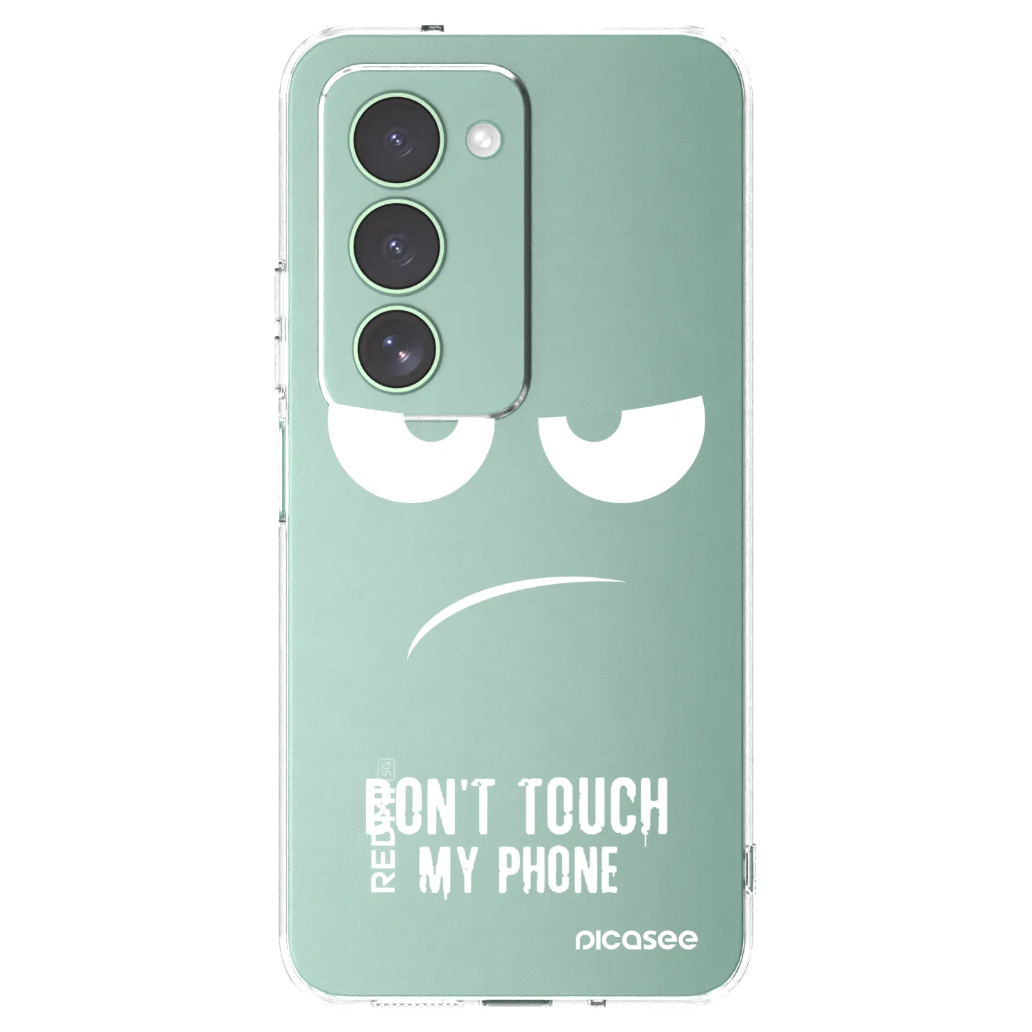 Picasee átlátszó szilikon tok az alábbi mobiltelefonokra Xiaomi Redmi 15 5G - Don't Touch My Phone
