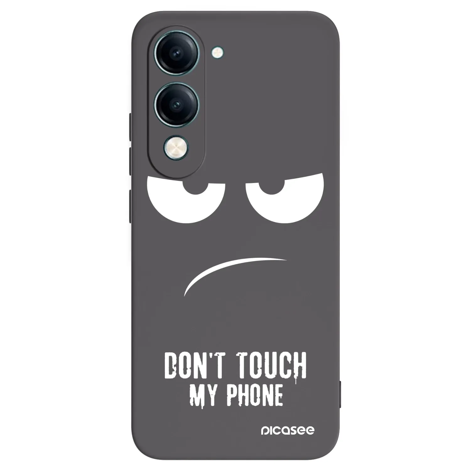 Picasee fekete szilikon tok az alábbi mobiltelefonokra Vivo Y29s 5G - Don't Touch My Phone