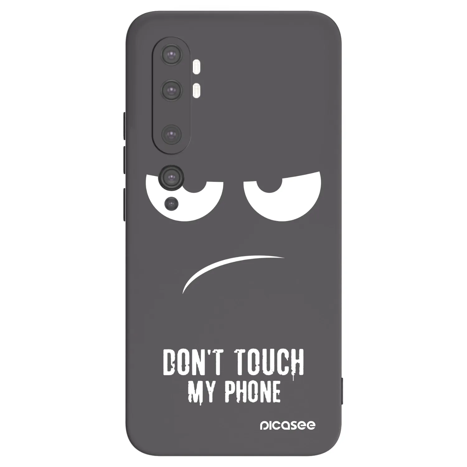 Picasee fekete szilikon tok az alábbi mobiltelefonokra Xiaomi Mi Note 10 (Pro) - Don't Touch My Phone