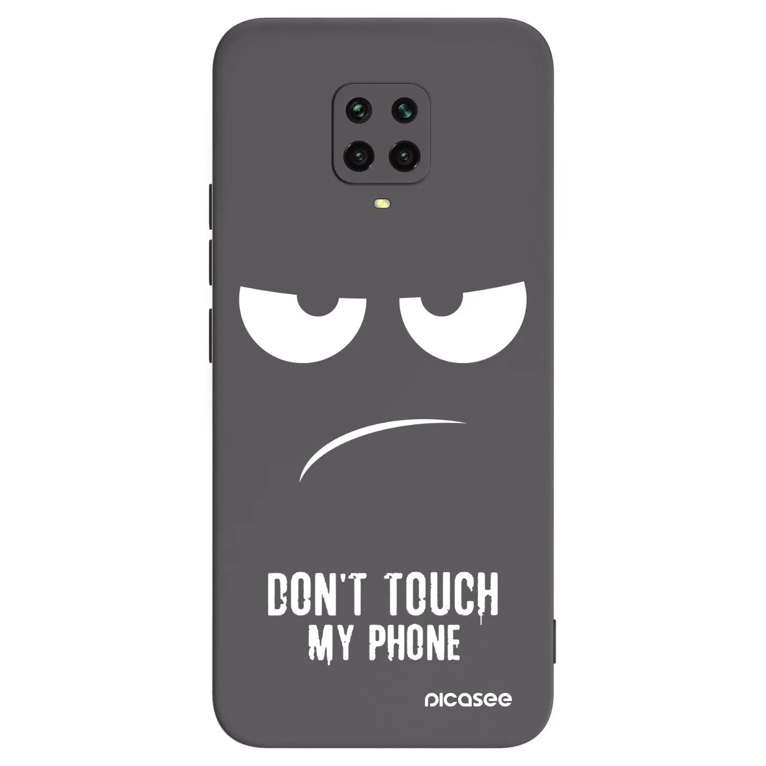 Picasee fekete szilikon tok az alábbi mobiltelefonokra Xiaomi Redmi Note 9 Pro - Don't Touch My Phone