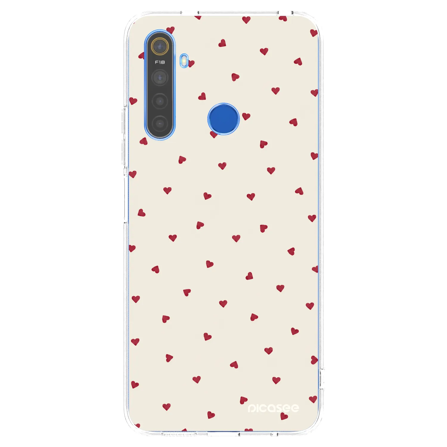 Picasee átlátszó szilikon tok az alábbi mobiltelefonokra Realme 5 - Little Love