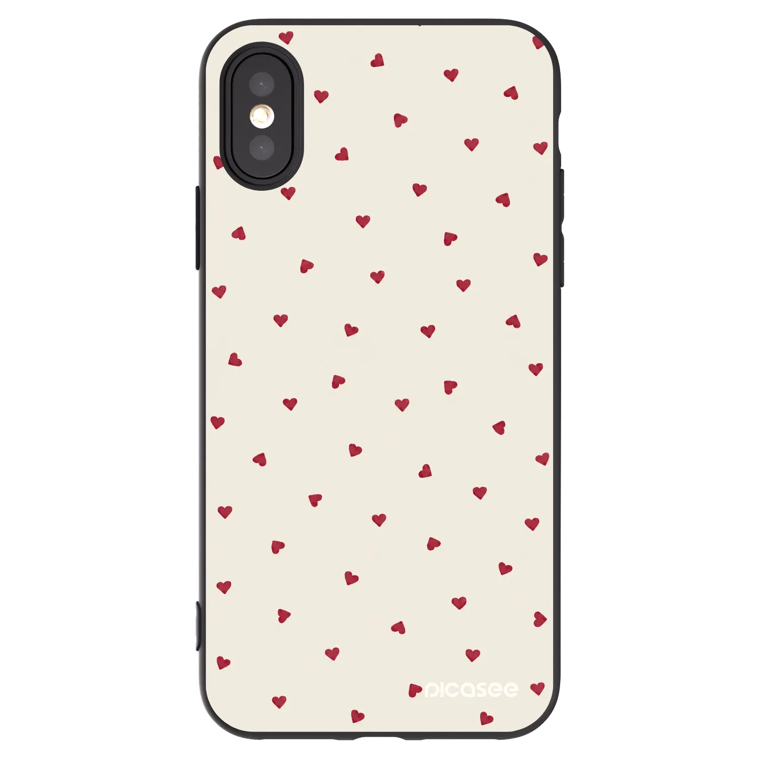 Picasee fekete szilikon tok az alábbi mobiltelefonokra Apple iPhone X/XS - Little Love
