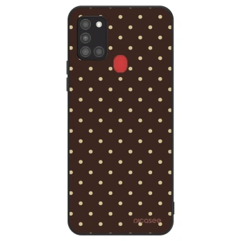 Szilikon tok erre a típusra Samsung Galaxy A21s - Vanilla Dots & Chocolate