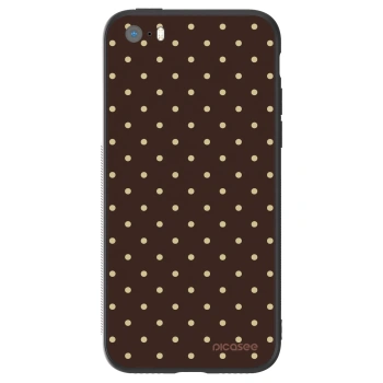 Szilikon tok erre a típusra Apple iPhone 5/5S/SE - Vanilla Dots & Chocolate