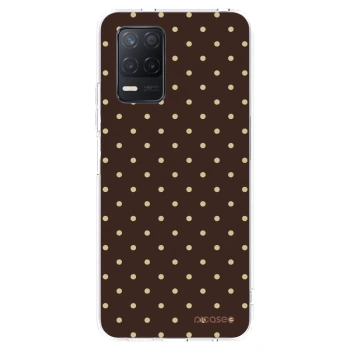 Picasee átlátszó szilikon tok az alábbi mobiltelefonokra Realme 8 5G - Vanilla Dots & Chocolate