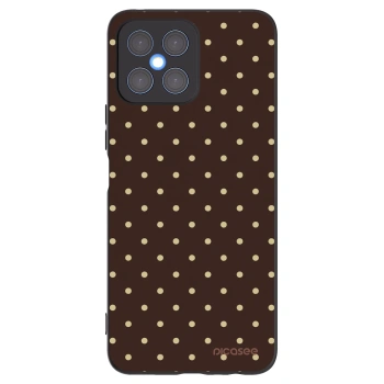 Picasee fekete szilikon tok az alábbi mobiltelefonokra Honor X8 4G - Vanilla Dots & Chocolate