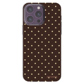 Picasee átlátszó szilikon tok az alábbi mobiltelefonokra Apple iPhone 14 Pro Max - Vanilla Dots & Chocolate