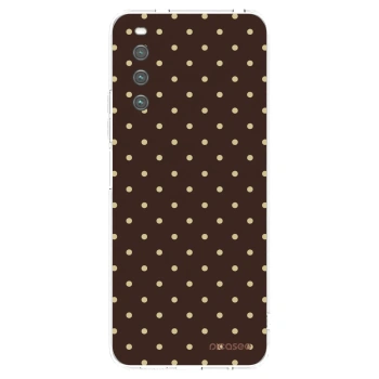 Tok az alábbi mobiltelefonokra Sony Xperia 10 IV 5G - Vanilla Dots & Chocolate