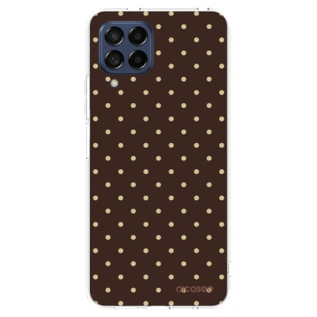 Picasee átlátszó szilikon tok az alábbi mobiltelefonokra Samsung Galaxy M53 5G - Vanilla Dots & Chocolate