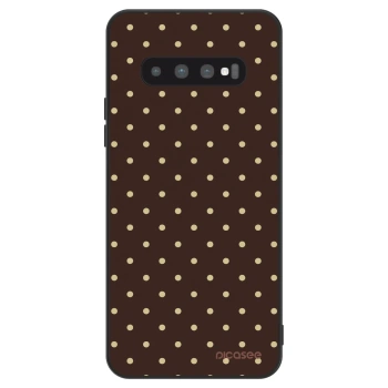 Szilikon tok erre a típusra Samsung Galaxy S10 Plus G975 - Vanilla Dots & Chocolate