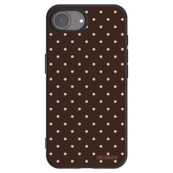 Picasee fekete szilikon tok az alábbi mobiltelefonokra Apple iPhone 16e - Vanilla Dots & Chocolate