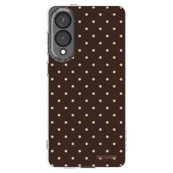 Picasee átlátszó szilikon tok az alábbi mobiltelefonokra Samsung Galaxy S25 Edge 5G - Vanilla Dots & Chocolate